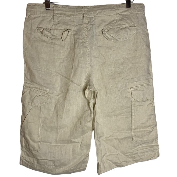 Le Chateau Beige Walking Shorts Classic Rise Straight Leg Cargo Pockets 31 - Picture 2 of 16